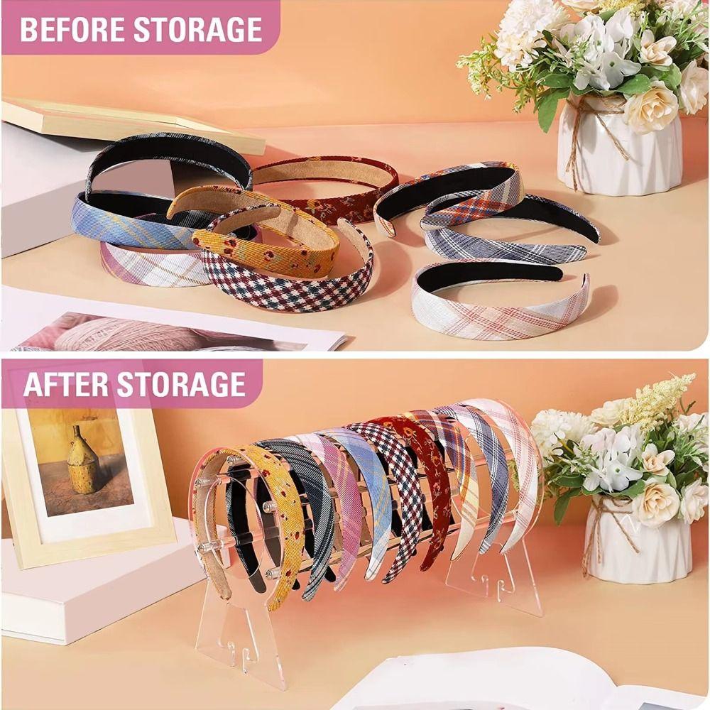 Clear Acrylic Headband Holder Multifunctional Jewelry Display Stand Hairband Organizer  Gift