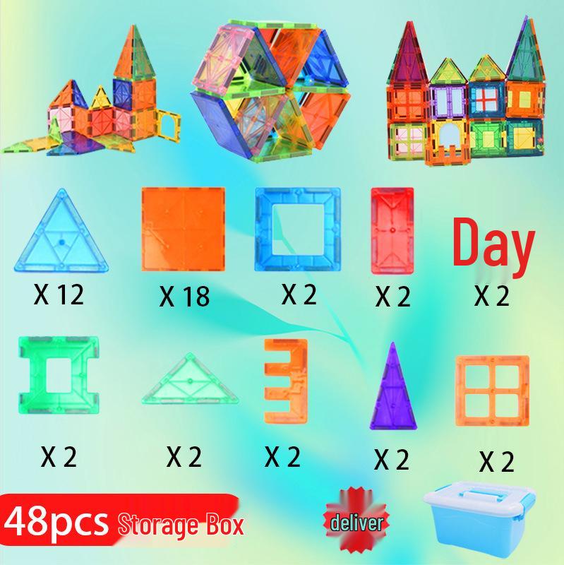 Multicolor Magnet Track Building Blocks for Kids: Educational Assembly Toys for Boys and Girls