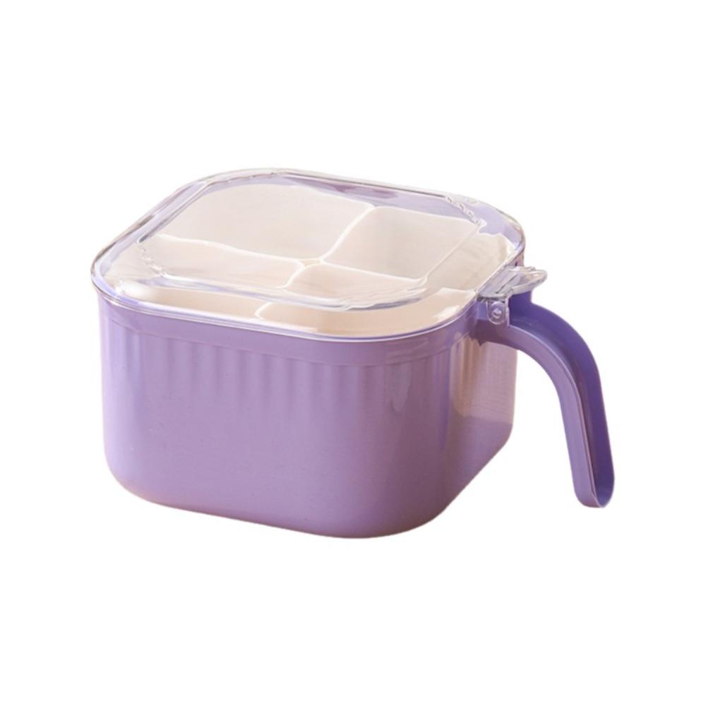 4 in 1 Condiment Jar Moisture-proof Condiments Dispenser Save Space Seasoning Box  Camping