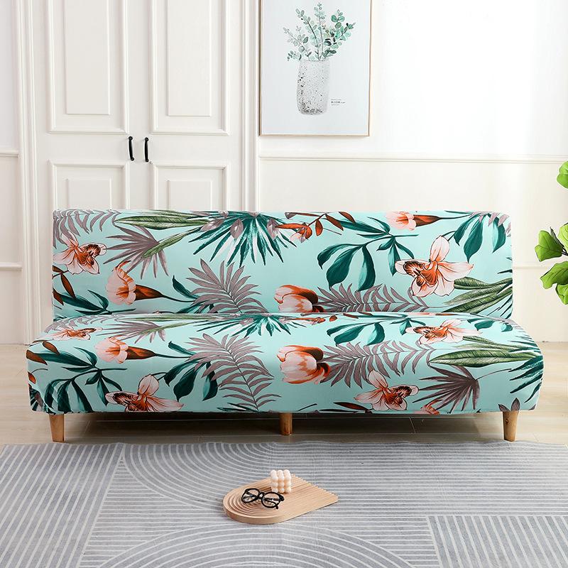 Armless Sofa Cover, Fully Enclosed Integrated Sofa Cover, Foldable Sofa Bed Cover, Fabric, Double and Triple Bed, Dust-proof