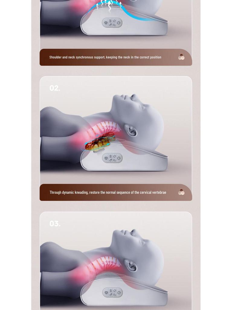 Oakes Multifunctional Electric Massage Pillow for Neck, Shoulders, Waist, and Back