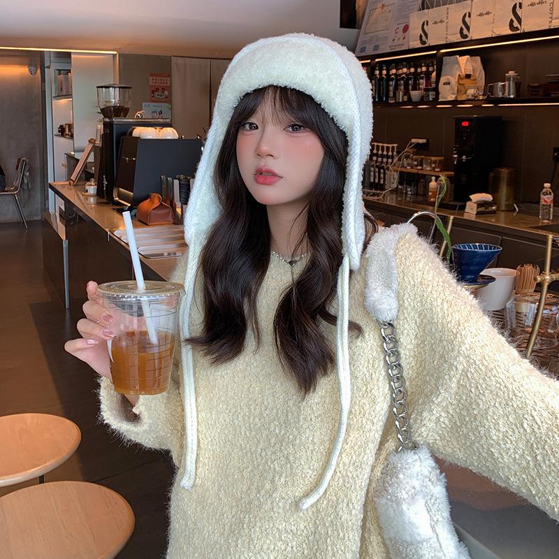 Autumn And Winter Able Ear Protection Warm Lei Feng Hat Ladies All-Match Knitted Wool Hat