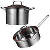 EFULLOT Earl Series 2-Piece Stainless Steel Pot and Pan Set