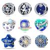 S925 Silver DIY Charm Beads Cosmic Galaxy Starry Sky Design for Bracelet Necklace Jewelry Making