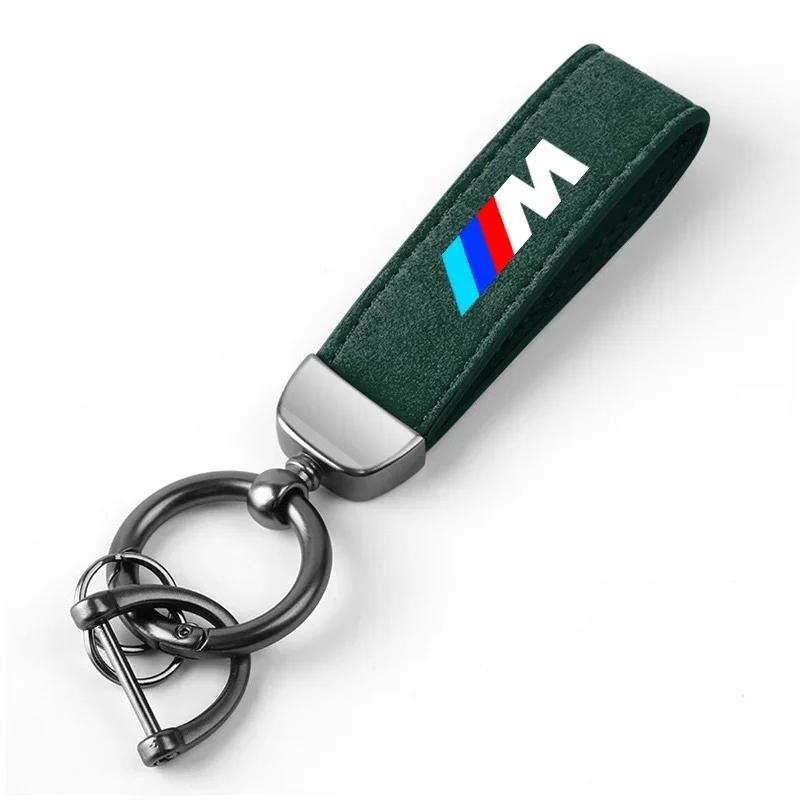 Car Sticker Hot 2025 Car Suede Keychain Leather Key Chain For BMW M Power Performance M3 M5 X1 X3 X5 X6 E46 E39 Car Key Strap Wa