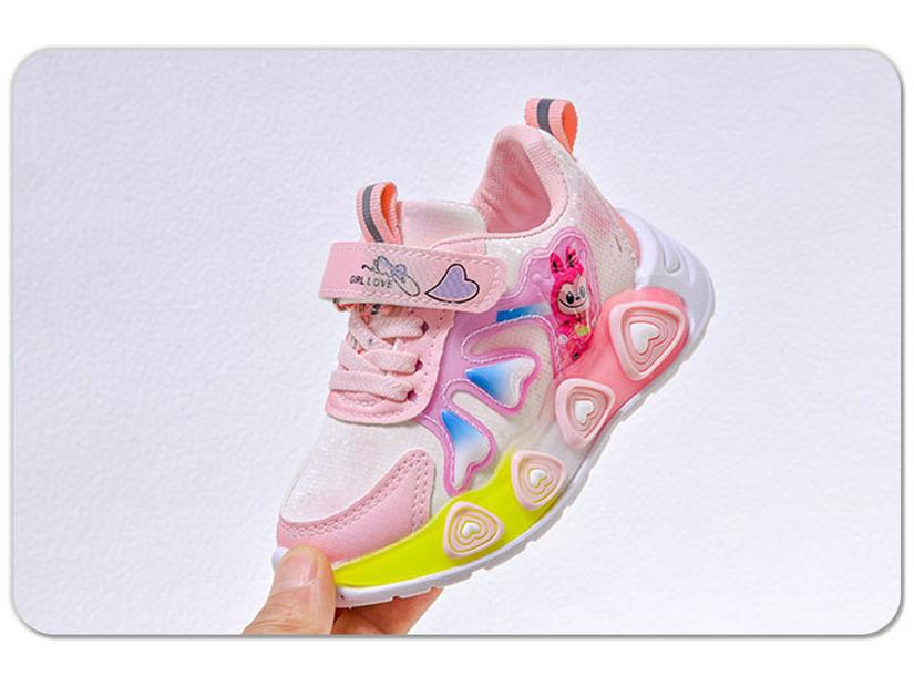 Frühlings- und Herbst-Cartoon LED Leuchtende Sneaker für Kinder - Modische und Leuchtende Sport-Laufschuhe für Mädchen