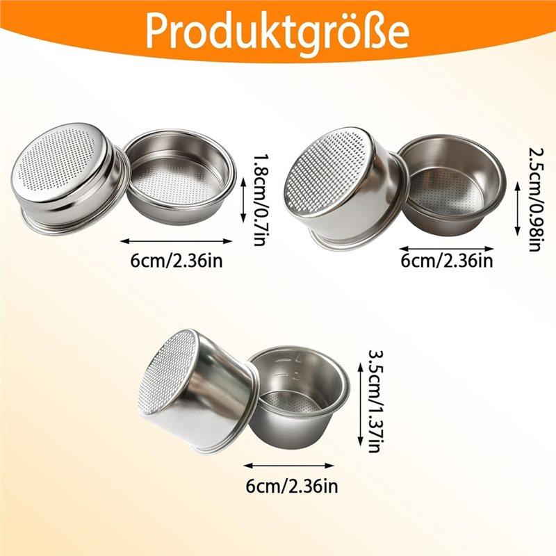 Promotion!Portafilter Coffee Strainer For Dedica,3Pcs With High,Medium And Low, Bottomless Portafilter 51 Mm,Espresso Accessorie