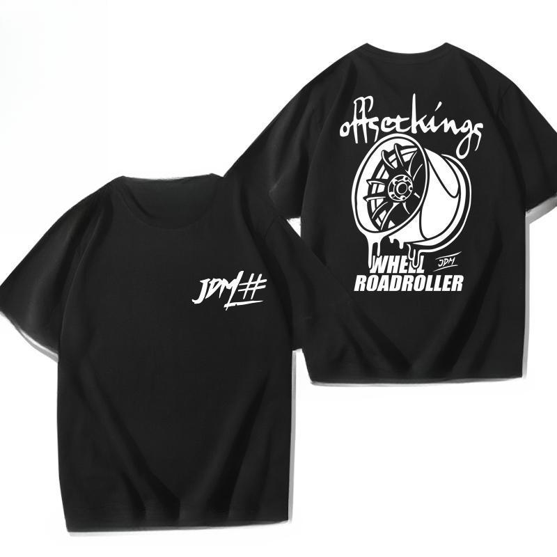 Japan RAYS Wheel Hub Modified Car Jdm Short-sleeved T-shirt Men's and Women's Pure Cotton Half-sleeved Casual Wear Top Versatile