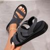 Fashion Elastic Cross Strap Casual Sandals for Women Summer 2025 Lightweight Non Slip Beach Shoes Woman Comfort Slip On Wedge Sandalias