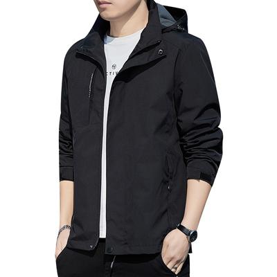 Jacket Men's Autumn and Winter Hooded Casual Windproof Jacket Men's Middle-aged and Young Men's Autumn Clothes