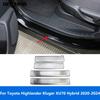 For Toyota Highlander Kluger Hybrid -  2024 Exterior Door Sill Scuff Plate Entry Guard Welcome Pedal Car Accessories