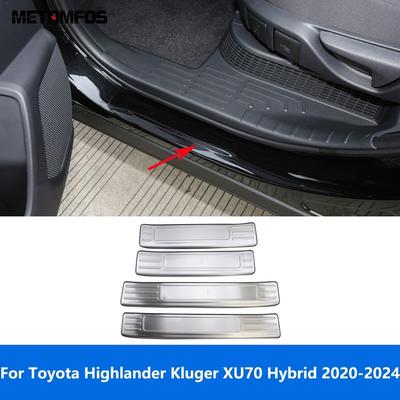 For Toyota Highlander Kluger Hybrid - 2024 Exterior Door Sill Scuff Plate Entry Guard Welcome Pedal Car Accessories