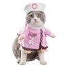 Pet Nurse Costume Dog Nurse Clothes Cute Holiday Outfits for Cats & Small Dogs