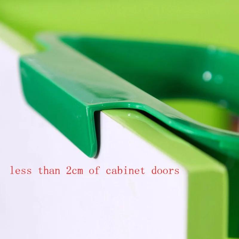 Kitchen Cabinet Trash Rack Hanging Holder, Storage for Garbage Rubbish Bag, Cupboard Door Back Hanging