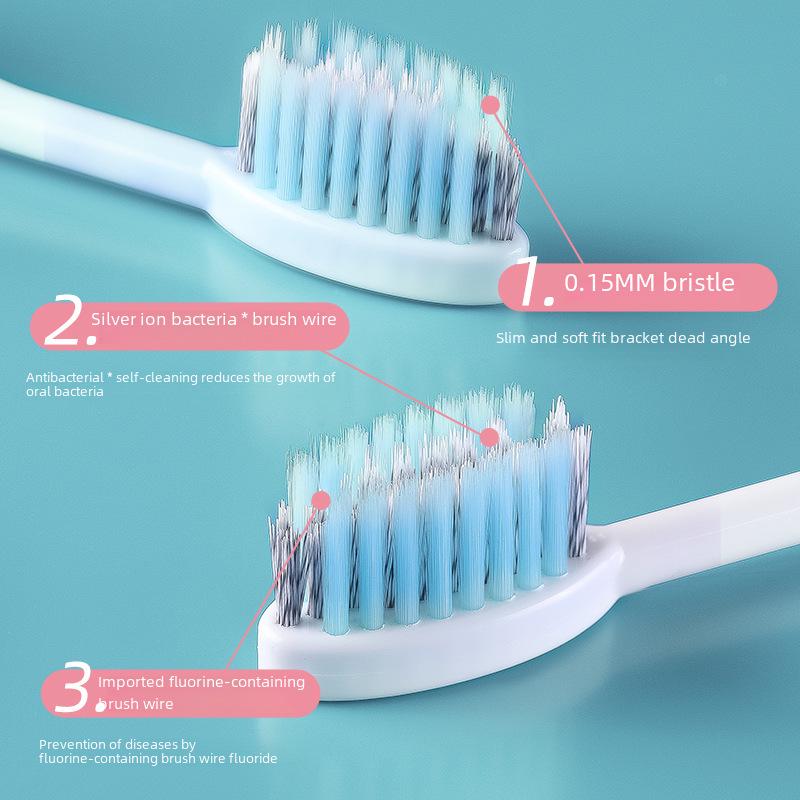 ETravel 2-in-1 Portable Folding Toothbrush & Toothpaste for Orthodontic Care