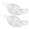 2 Pcs 50ml Travel Keychain Bottles Portable Plastic Clear Leakproof Refillable Empty Squeeze Container for Hand