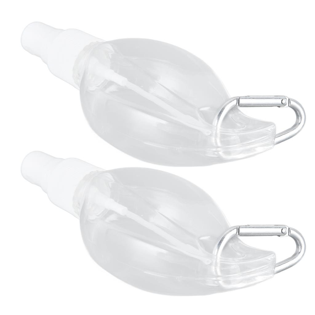 2 Pcs 50ml Travel Keychain Bottles Portable Plastic Clear Leakproof Refillable Empty Squeeze Container for Hand