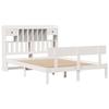 VidaXL Lit bibliothèque sans matelas blanc 140x200 cm bois pin massif, lit, meuble de chambre à coucher, lit avec rangement, 3321835