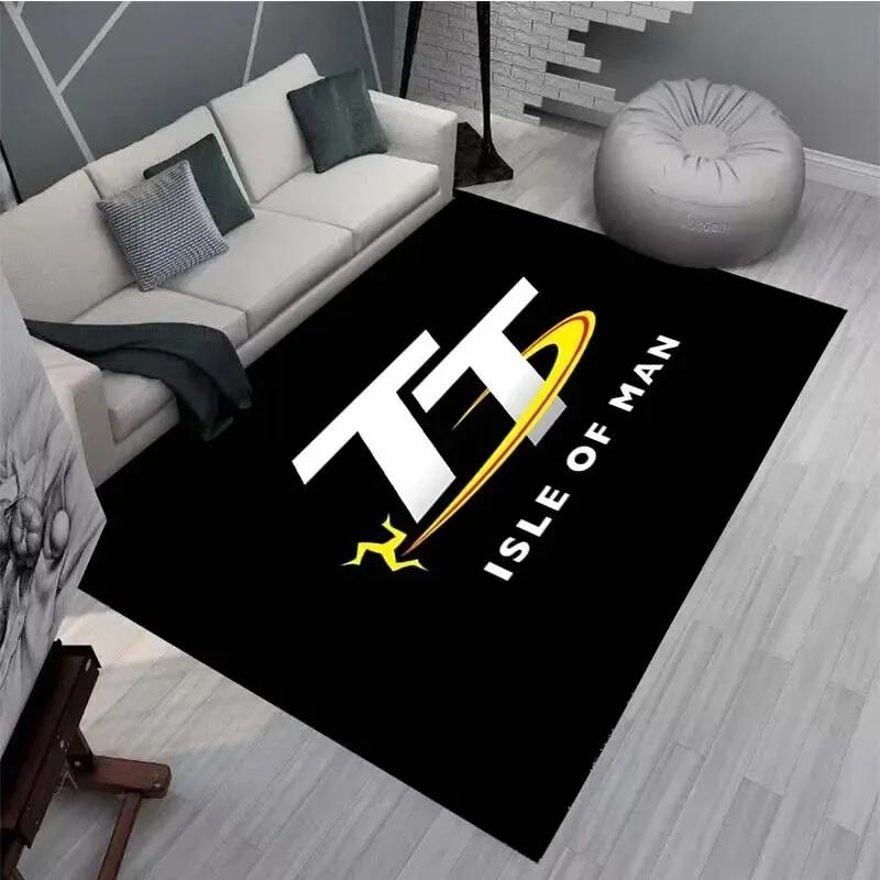 Isle of Man TT Teppiche und Läufer Motorradwettbewerb Teppich Wohnzimmer Schlafzimmer Dekoration Große Fläche Weicher Teppich Kinderzimmer Teppich