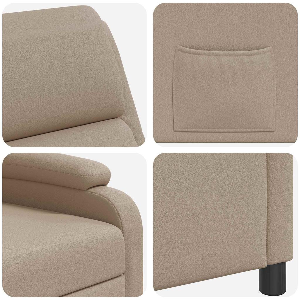 Recliner Chair Cappuccino Faux Leather