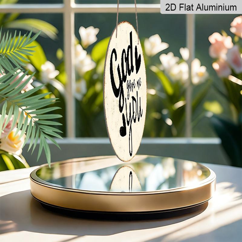 2D Flat Retro Aluminum Wall Decorations in Various Sizes. A Perfect Choice for Home Decor and Gifts, Expressing The Sentiment "God Gave You To Me