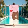 Bathroom Towels Brown Bear Bathroom Set Accessories Large Bath Towels Sports Towel For Home Turban for Hair Drying Sauna Spa