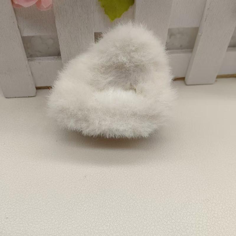 Stylish Plush Cats Ear Hair Clips Unique Cats Ear Hair Clips Soft Nonslip Bangs Claw Clips for Women Decoration