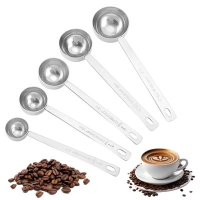 Stainless Steel Measuring Spoon Long Handle Coffee Scoop Spoon Tablespoon 5ml 10ml 15ml 20ml 30ml