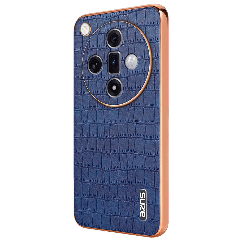 For Oppo Find X7 Ultra Case Electroplating Leather Coated TPU Phone Cover