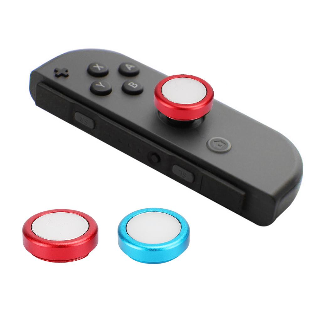 2PCS Silicone Gel Button Cap Protective Cover for Switch Game Controller Joystick(BlueRed )