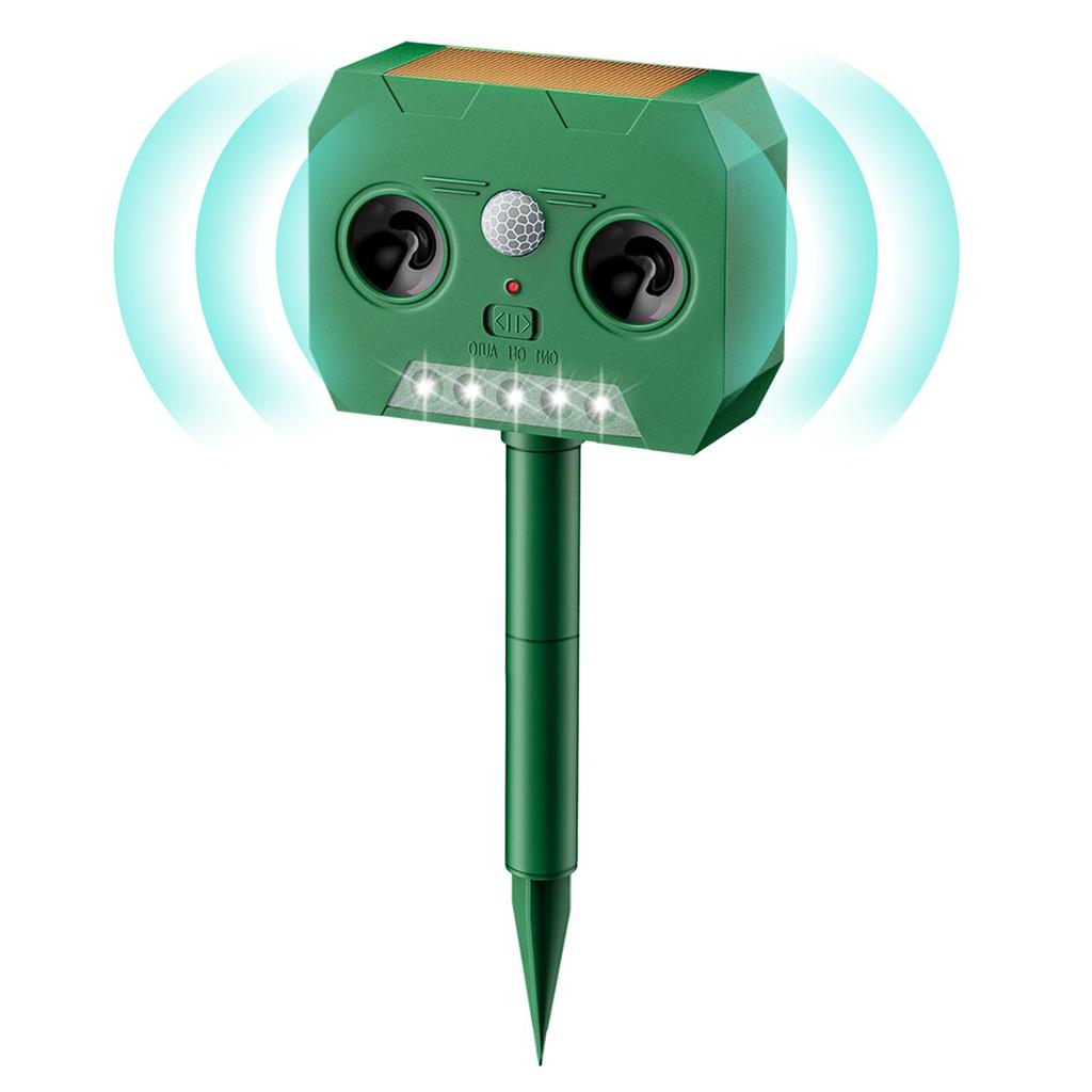 Pest Cat and Bird Solar Standby Pest Control Device with LED Infrared Two Ultrasonic Pest Control IP66 Cat and Dog Repellent Repellent, Repellent,