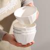 Simple White Ceramic Rice Bowls