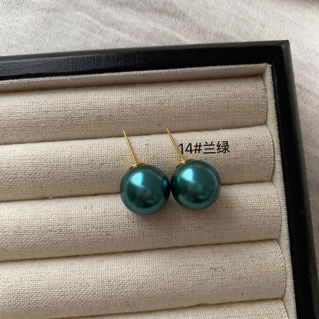 Simple And Sweet Atmosphere Pearl Multi-Color Stud Earrings, Advanced Not Monotonous And Versatile, Simple And Generous Light Luxury Earrings