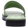 Coach Leather Square Toe Open Toe Slide Sandals Women sandals Green CP899-TY6