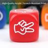 Rock Paper Scissors Dice Set, 6pcs Game Dice With 6 Sides 6 Colors, 20mm Decision Dice For Adults, Kids And Family Party Games