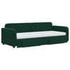 Pull Out Daybed with Drawers Dark Green 80x200 Cm Velvet