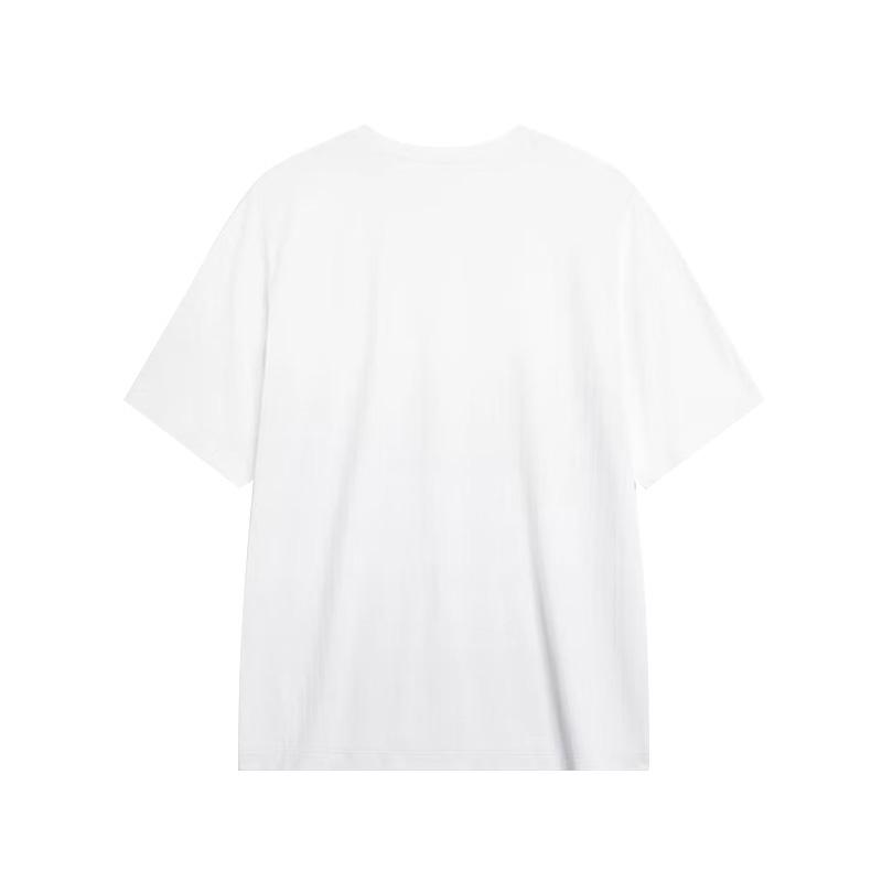 Li Ning T Shirts Unisex White Crew Neck Thin Straight Fit ATSK438-2
