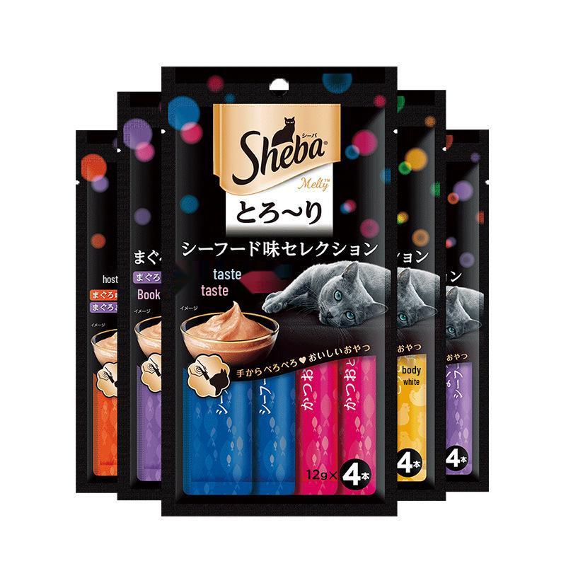 Gustare Moale pentru Pisici Sheba: 12g*4 Stickuri - Hrană Umedă pentru Adulți & Pisoi