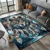 Dream Catcher Wolf Area Rug  Polyester, Non-Slip Carpet Chair Mats for Office and Home, Indian Wolf Spider Pattern, Versat