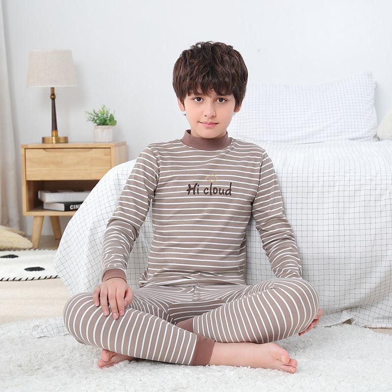 ew children's long ohns set boys older children baby bottoms children's clothing wholesale pajamas homewear tide