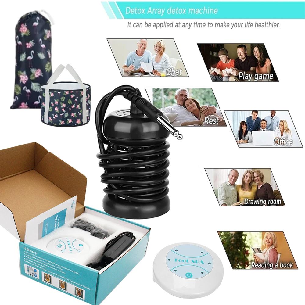 Foot Hydrotherapy Machine Dual Ion Detoxification Device Cleanse Massage Care Arrays Aqua Improve Foot Fatigue Muscles Tension