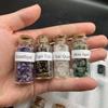 15-teiliges Mini-Wunschflaschen-Chip-Stein-Set, Kristall-Trommel-Reiki-Steine, Sammlung, Geschenk, Heimdekoration