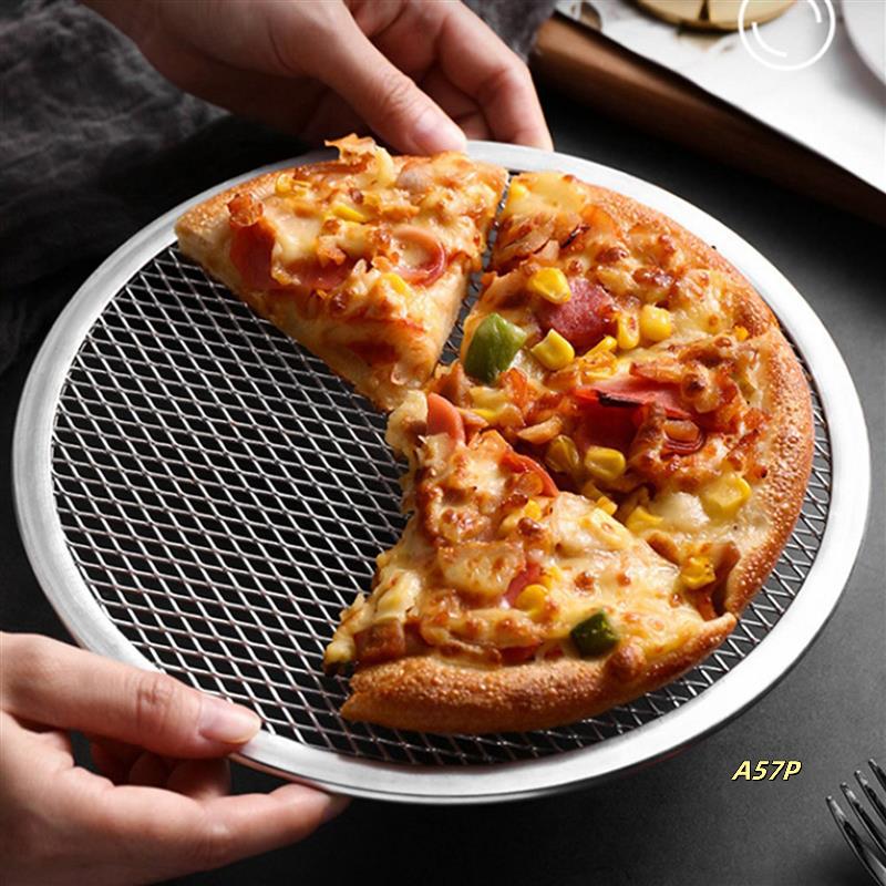 2Pcs 10Inch Aluminum Seamless Rim Pizza Baking Screen - Perfect Crisp, Enhanced Airflow