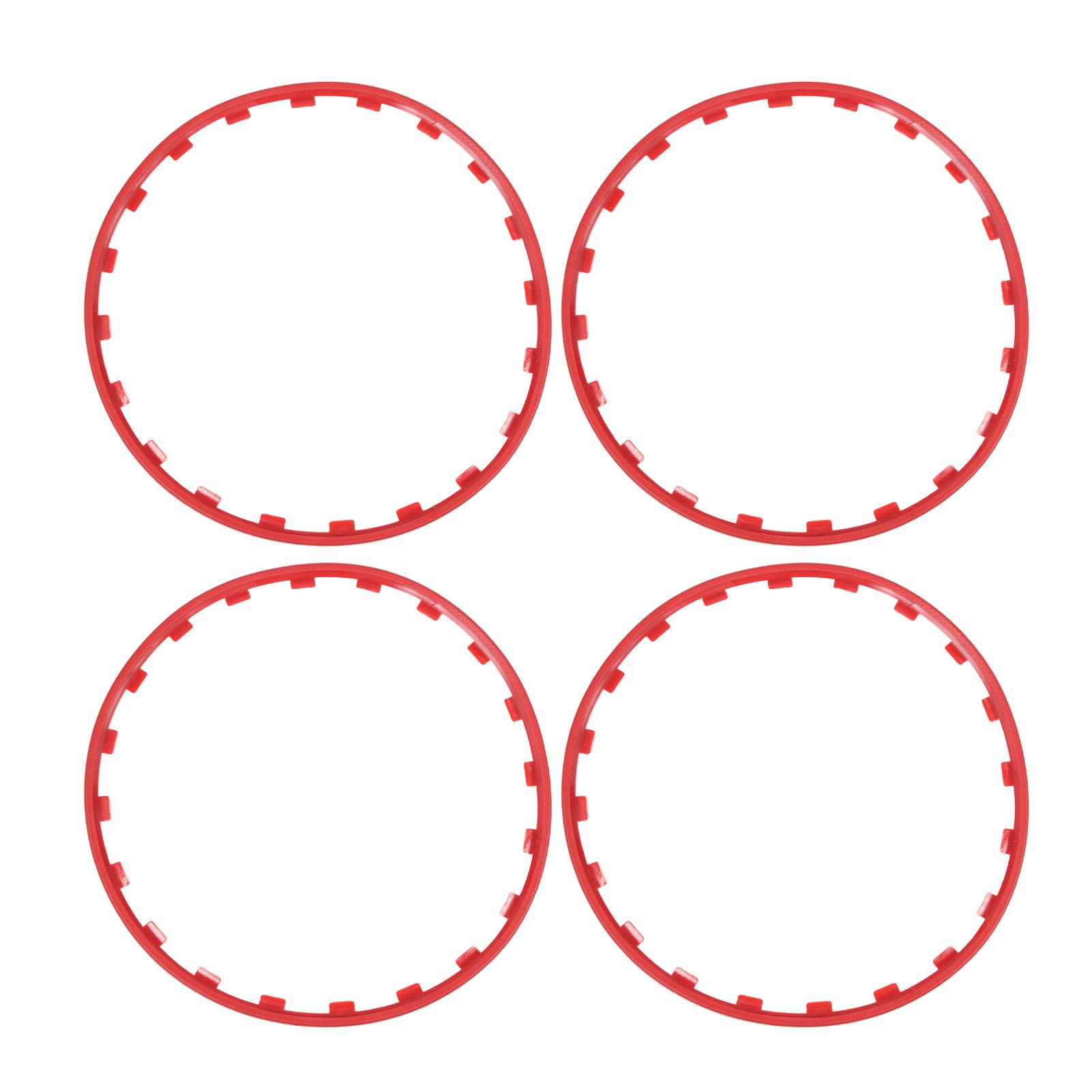 4PCS 20in Wheel Rim Protection Ring Wheel Edges Trim Tire Decoration Accessories Replacement For Tesla Model Y Red rosso