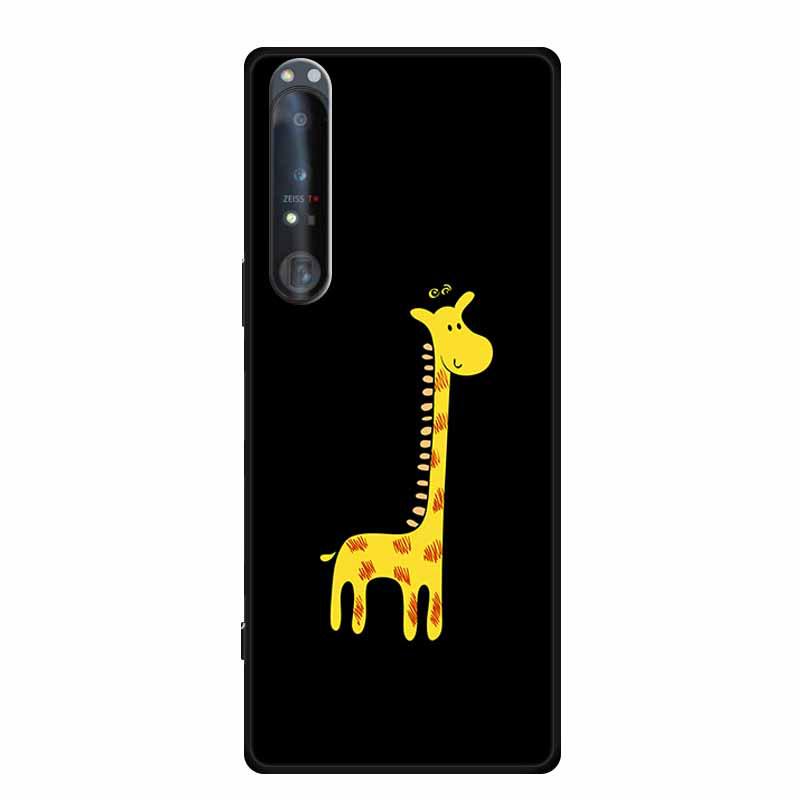 Simple Color Painted TPU Soft Shell Phone Case with Hollow Design for Sony 1 IV