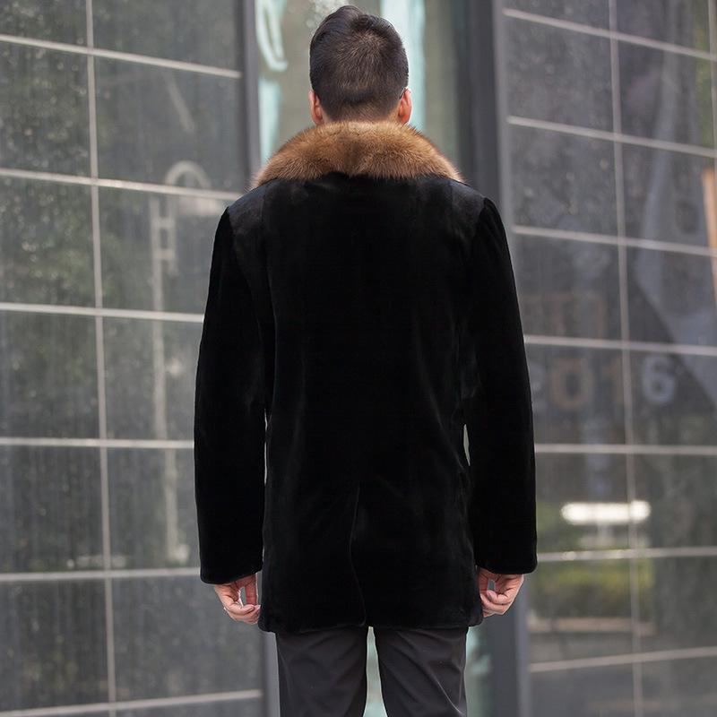 New Special Men's Imitation Fur Coat Mink Fur Coat Men's Medium and Long Whole Mink Fur Men's Top