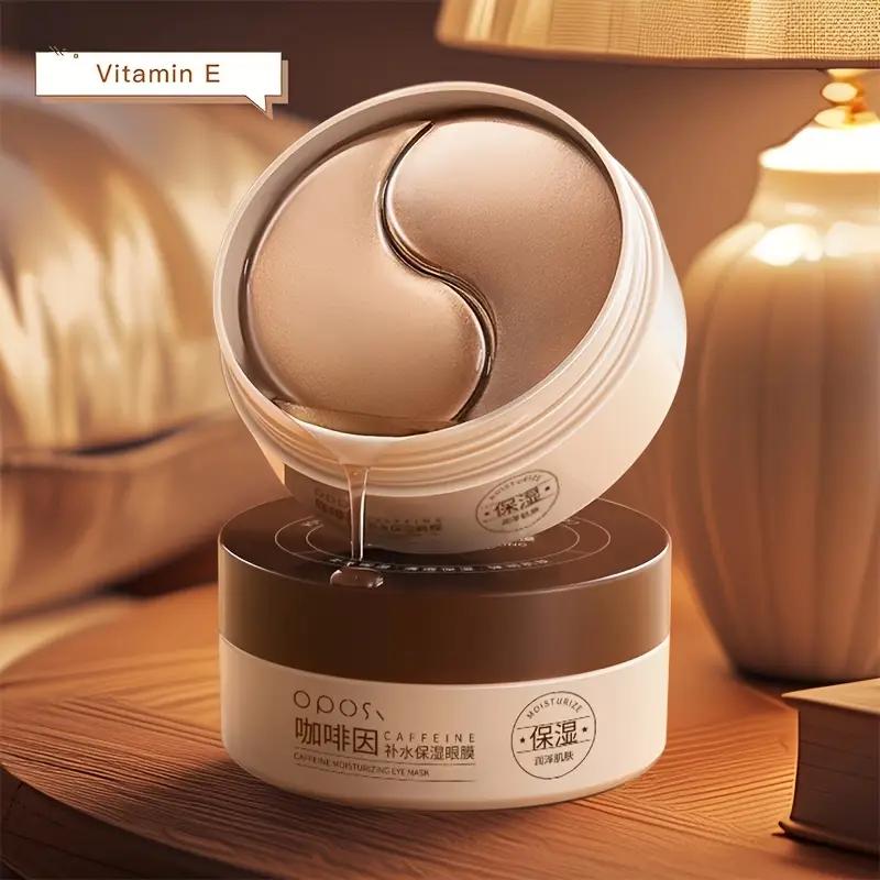 Augenpads mit Koffein und Niacinamid, Anti-Aging-Behandlungsmaske gegen Augenringe, Schwellungen und Fältchen, feuchtigkeitsspendend, straffend, Pflege unter den Augen, 60 Stück 60pcs/box brown