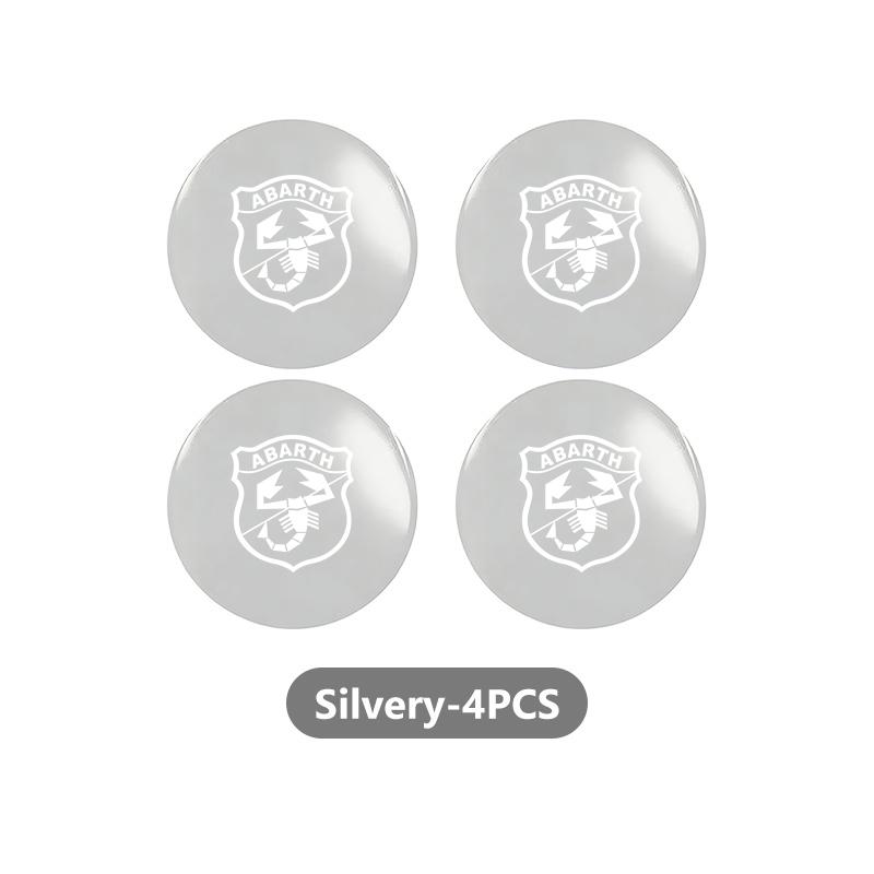 Car Emblem Wheel Hub Center Cap Stickers Tire Center Cover Badge Decal Accessories For Abarth FIAT FR 500 Punto Ducato Palio