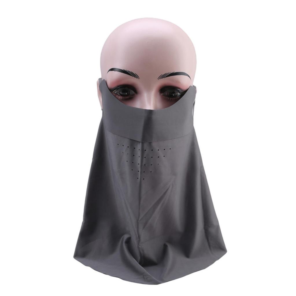 Women's outdoor sports trackless sunscreen facial mask imitation ice silk UV protection summer breathable thin