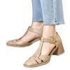 Summer Square Head High Heels Comfortable Thick Heel Hollow Pig Cage Bag Head Sandals Thick Heel Solid Color